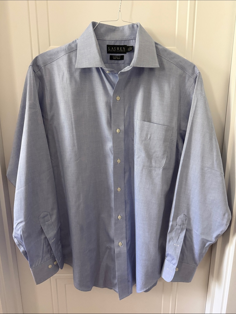 Lauren Ralph Lauren Men's Light Blue Long-Sleeve Dress Shirt